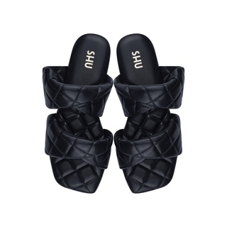 SHU PALETTE SOFT RUMPLE MITT SANDALS - BLACK รองเท้าแตะ