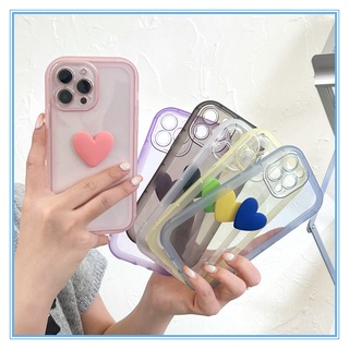 ด้วย 3D ลายหัวใจน่ารัก for iphone 11 เคสไอโฟน13 pro max เคสไอโฟน11 12 13 Pro Max Xr X Xs Max เคสโทรศัพท์ case soft ซิลิโคน tpu โปร่งใสกรณีเรืองแสงสีกรณีถุงลมนิรภัยกันกระแทกกล้องป้องกันสีสีชมพูสีฟ้าสีดำ