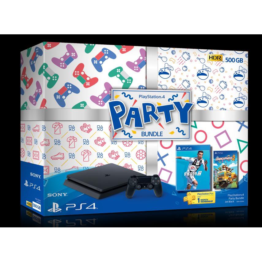 *ประกัน 2 ปี 3 เดือน*เครื่องเกม PS4 Slim PARTY Bundle Pack ASIA-00333 500GB Jet Black (2จอย+2เกมส์) Playstation 4,Play 4