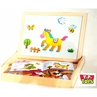 T.P. TOYS ของเล่นไม้เสริมพัฒนาการ ชุดกระดานแม่เหล็ก จิ๊กซอล์แม่เหล็ก