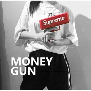 🔥ปืนนิสัยรวยSupreme🔥 ปืนยิงแบงค์ ซูพรีม สีแดง ปืนยิงเงิน ของเล่นสายเปย์ ปืนsupreme cash cannon CF120