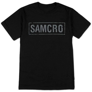 เสื้อยืดชาย เสื้อสีขาว เสื้อยืดผ้าฝ้ายพิมพ์ลาย Sons of Anarchy samcro เสื้อยืดคอกลม เสื้อยืดแฟชั่น