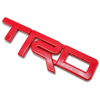 โลโก้ "TRD" size M สูง 3.5 เซนติเมตร วัดจากตัว R ยาว 12.2 เซ็นติเมตร TRD สีแดง RED