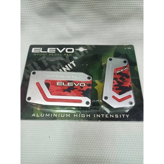 แป้นเหยียบรถยนต์ เกียร์ออโต้ งาน EVEVO สีแดงลายพราง งานฟรีไซส์ ส่งได้ทุกรุ่น