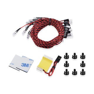 RC Lights 8 LED Lighting System Kit Simulation Flashing Lights With Control Box RC Accessories For RC Drone