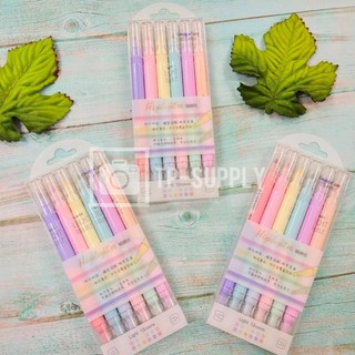 ปากกาเน้นข้อความสีพาสเทล 2 หัว(12 สี) ไฮไลท์พาสเทล CHoSCH รุ่น CS-H753 (Pastel Hilighters)