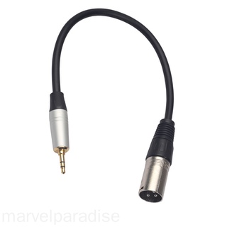 0.3m XLR 3-Pin Male to 3.5mm Stereo Plug Shielded Microphone Mic Cable Jack 3.5 Male to Female marvelparadise