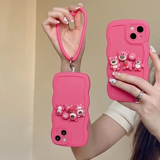 เคสโทรศัพท์มือถือ tpu แบบนิ่ม ลายหมี สตรอเบอร์รี่ สําหรับ iPhone 14 14 pro 14 promax X XS XR XS max 7Plus 8Plus 11 11 pro 11 pro max 12 12 12 pro 12 pro max