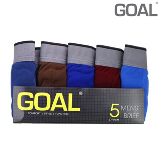 GOAL BY SORELLA men's 5 in 1 brief pack GB504 (SET OF 5) shades of blue