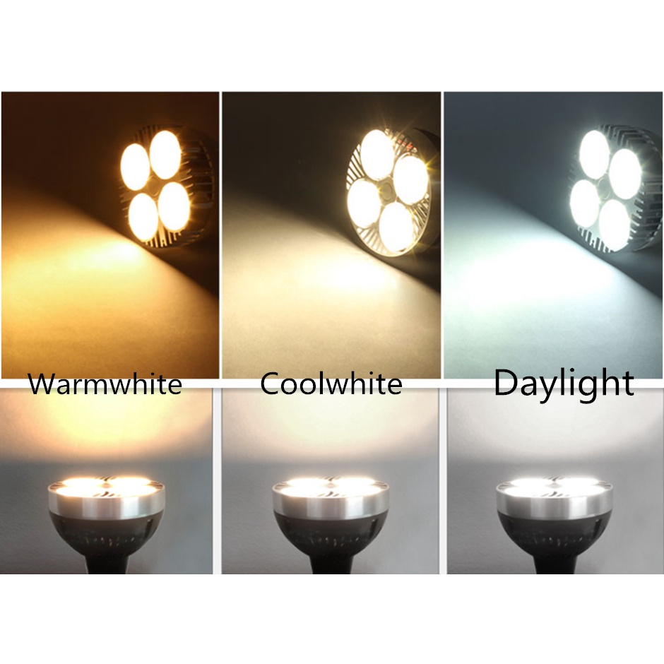 35 วัตต์แสงขาว 6500K/ แสงคูลไวท์4000K/แสงวอร์ม3000K E27par30 สำนักงานห้องนอนอลูมิเนียมในร่มกลางคืนตกแต่งบ้านประหยัดพลังง