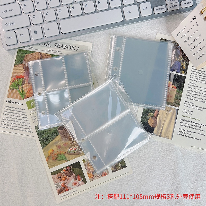 พร้อมส่ง ซองรีฟิล แฟ้มเก็บการ์ด อัลบั้มเก็บรูป ID photo เก็บรูปขนาด 1นิ้ว, 2นิ้ว,3นิ้ว ขนาดเล็ก 3 ห่วง