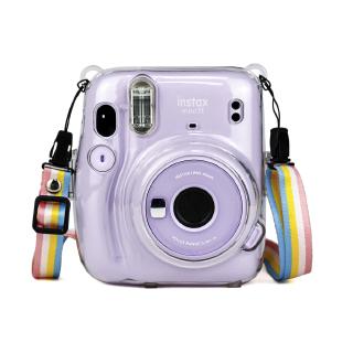 เคสกล้อง สีใส พร้อมสายสะพายไหล่ สําหรับ fujifilm instax mini 11