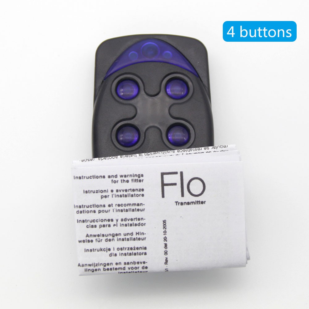 FLO4R-s Flo2r-s Garage Door Opener Remote Control Flor-s FLO1 FLO2 FLO4 ...