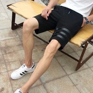 กางเกงขาสั้นชาย3แถบ เอวยางยืด กระเป๋า2ข้างใส่สบาย(5p3)