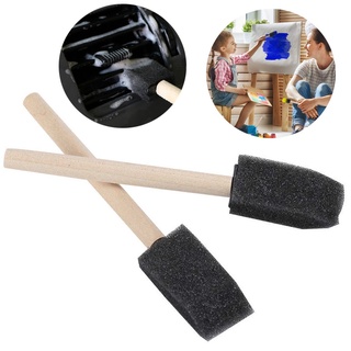 Wooden Black Sponge Brush/Car Grille Cleaner Blinds Duster Brush/Children DIY Graffiti Tools