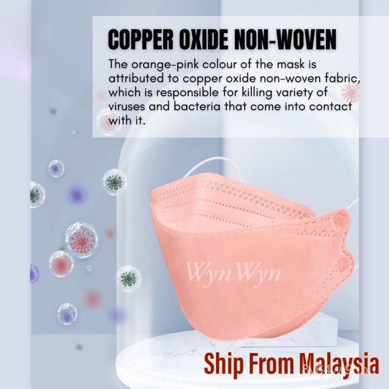 2021Ready Stock 5pcs Reusable Copper Oxide Ion Mask Korea KF94 Maskหน้ากากไอออนทองแดงออกไซด์