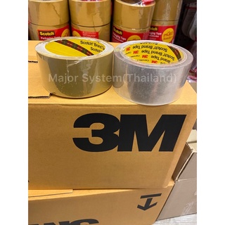 3M 309 Scotch Box Sealing Tape เทปปิดกล่อง OPP Tape  โอพีพีเทปสีใส โอพีพีเทปสีน้ำตาล เทปห้องเย็น ขนาด 48mm