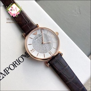 นาฬิกา Emporio Amani AR11269 นาฬิกาข้อมือ นาฬิกาแบบสายหนัง สายหนังวัว นาฬิกาแฟชั่น นาฬิกาผู้หญิง เต็มรูปแบบ งานสีดำสวย