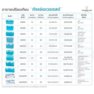 EVEREST กระติกน้ำแข็ง ถังแช่อเนกประสงค์พร้อมล้อลาก ขนาด 55 ลิตร รุุ่น AG550