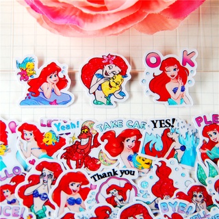 ★★★ แอเรียล สติกเกอร์ The Little Mermaid Princess Q-3 ขนาดเล็ก สําหรับติดตกแต่งไดอารี่ ★★★ สติกเกอร์ตกแต่งอัลบั้ม DIY 48 ชิ้น/ชุด