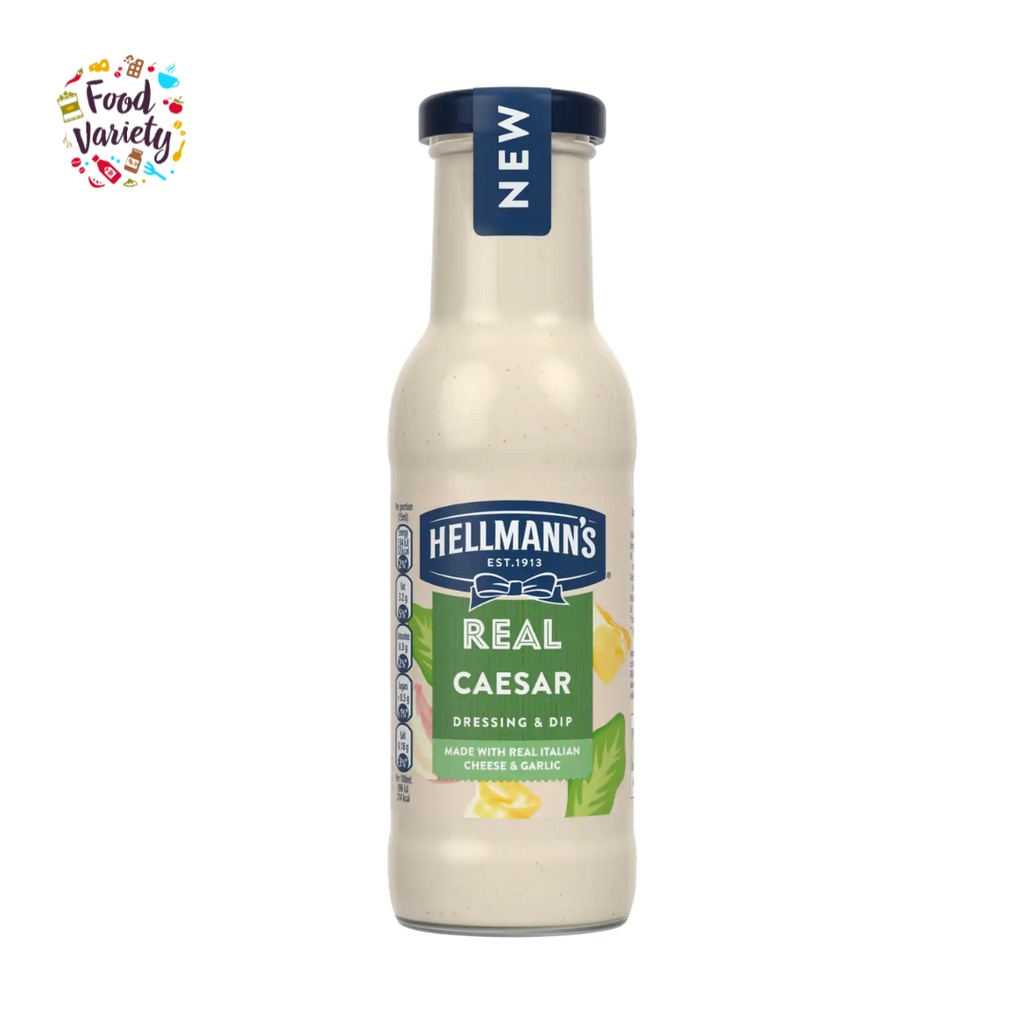 [BestBefore-07Oct2025] Hellmann’s Real Caesar Dressing & Dip 250ml เฮลแมนส์ เดรสซิ่งและดิปซีซาร์สูตร