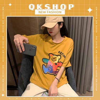 QKshop เสื้อยืดคอกลมสีพื้นสุดสวย🔥ใส่สบายสีพื้นเน้นๆไม่มีสีฟ้าเลย🌟พื้นมากสวยแบบไม่มีใครเทียบติดเลย☃️