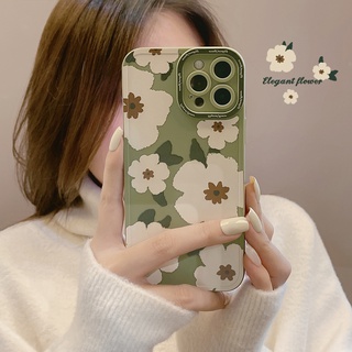 เคสโทรศัพท์มือถือ แบบนิ่ม ลายดอกไม้ สําหรับ Iphone 11Promax xr 7 8P xs 12 13promax