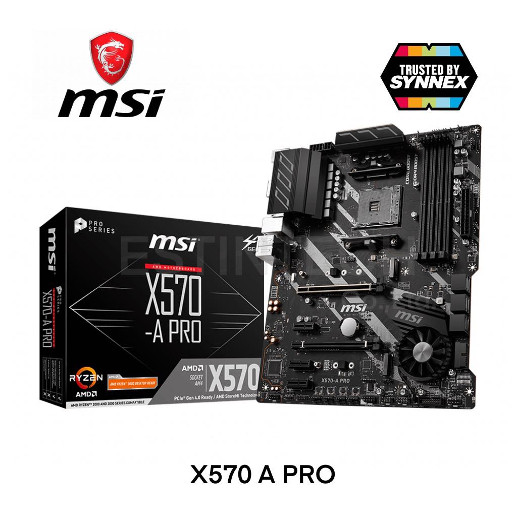 Mainboard(เมนบอร์ด) AM4 MSI X570-A PRO ของใหม่ประกัน 3ปี
