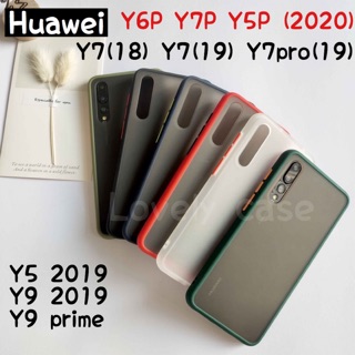 🇹🇭เคสขอบสี หลังด้าน Huawei Y6p Y5p Y7p Y7 2018 Y7 2019 Y7pro19 Y5 2019 Y9 2019 Y9prime