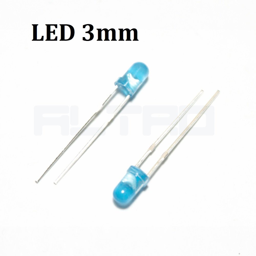 LED 3mm blue Round Diffused blue 3 mm ปกติใช้สําหรับตัวบ่งชี้