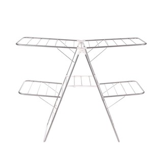 ราวพาดผ้ามีปีก2ชั้น 137x60x112 ซม. FOLDABLE TOWEL RACK 2-TIER 137X60X112CM