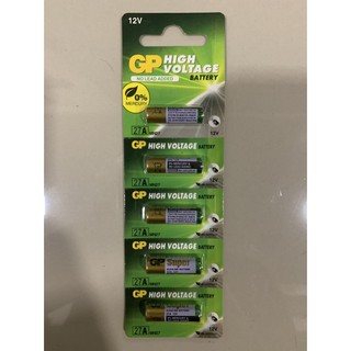 ของแท้100% (1แพ็ค 5 ก้อน) ถ่าน GP 27A Alkaline Battery 12V. ถ่านกริ่งไร้สาย รีโมตรถยนต์ Car Remote