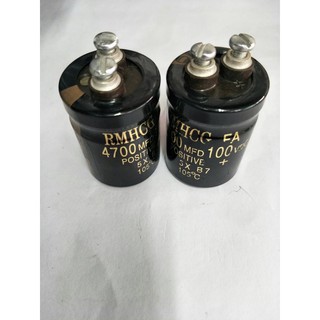 Capacitor คาปาซิเตอร์ 4700UF100VDCคุณภาพเต็ม100% สินค้าใหม่พร้อมส่งขนาดสูง5cm. อ้วน3.5cm. (1ชิ้น)