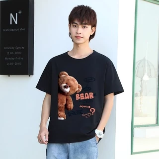 BK-496-SHORT เสื้อยืดแขนสั้นพร้อมส่ง 7สี ลายการ์ตูน ขายดีตามเทรนต์ ลายน่ารัก สีสันสดใส่น่ารัก ใส่ได้ทั้งหญิงและชาย