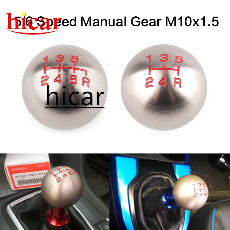 หัวเกียร์ Mugen RR หนังรูด้ายแดง 5-6 speed หัวเกียร์กลม ถนัดมือ Honda Fit Civic City FD2 FN2 EP3 TYP