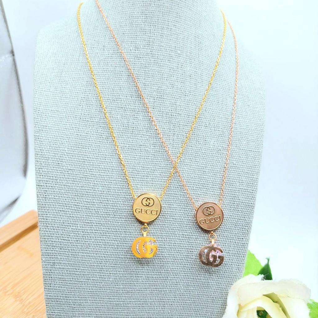 ZIRCON TITANIUM สร้อยคอเครื่องประดับสําหรับผู้หญิงผู้ใหญ่หนึ่งสร้อยคออัญมณี || TITANIUM สร้อยคออุปกร