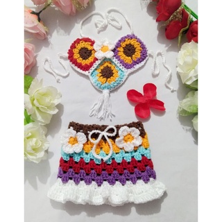 (พร้อมส่ง)ชุดเซ็ทเด็ก ชุดไหมพรม ชุดกระโปรง+เสื้อ เด็ก