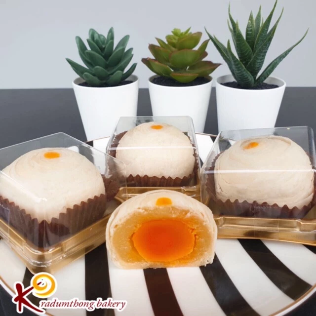 E1 ขนมเปี๊ยะไส้ถั่วไข่เค็มเต็มฟอง