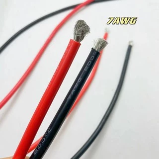 สายไฟดำแดง-แดงดำ 6AWG-10AWG สายไฟซิลิโคน ทนต่อความร้อนได้สูง ขายเป็นเมตร
