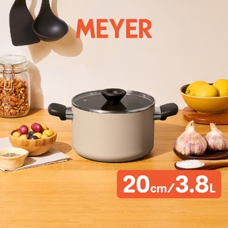 MEYER Bauhaus หม้อต้ม 2 หู ขนาด 20 ซม./3.8 ลิตร พร้อมฝา Stockpot (13768-TE12)