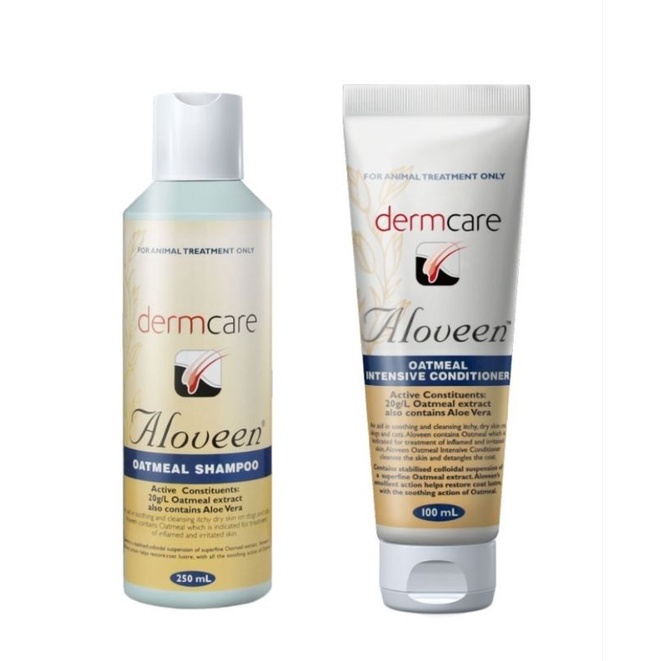 Aloveen Oatmeal สำหรับ สุนัข-แมว สูตรบำรุงผิวหนังและขน อ่อนโยน แชมพู/ครีมนวด
