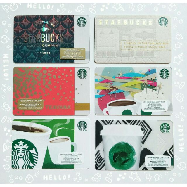 Starbucks Canada Gift Card บัตรสตาร์บัคส์ บัตรสะสม การ์ดสะสม