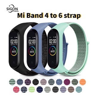 Mi Band 4 To 6 Xiaomi สายนาฬิกาข้อมือไนล่อน ระบายอากาศ กันน้ํา น้ําหนักเบา คุณภาพสูง