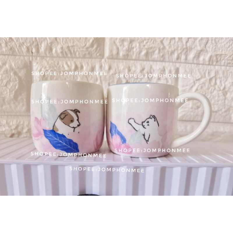 Starbucks​ Taiwan​ Cherry​ Blossom​ Dog​ &​ Cat​ Mini​ Mug​ Set