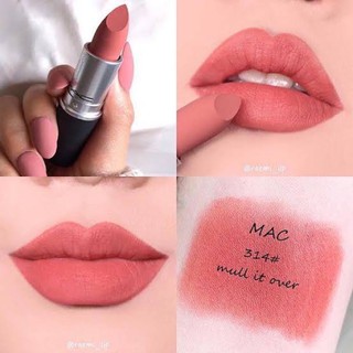 แท้💯 ลิป MAC powder kiss lipstick สี 314 Mull it over, Brick through, Devoted to chili