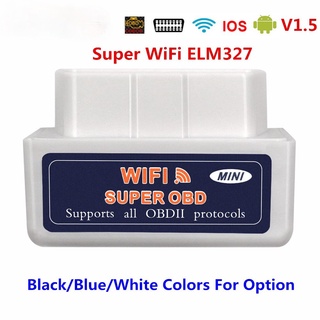 เครื่องสแกนเนอร์ Obd2 ELM327 V1.5 WIFI OBD 2 สําหรับรถยนต์ OBDII ELM 327 WI-FI 1.5