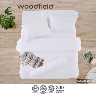 Woodfield ผ้าปูที่นอนนำเข้า ไม่รวมผ้านวม*** สี Classic White สัมผัสนุ่มลื่น ส่งฟรี