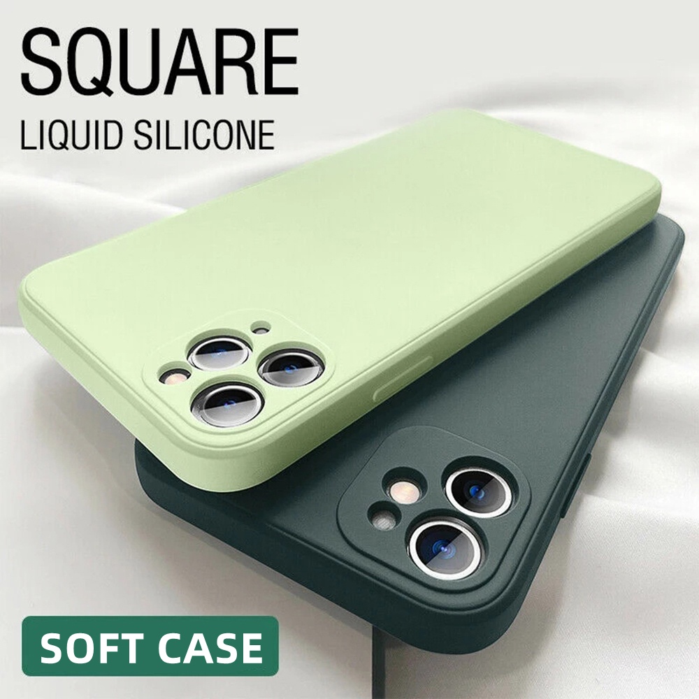 เคสโทรศัพท์มือถือ ยางซิลิโคนนิ่ม TPU ทรงสี่เหลี่ยม สีดํา สําหรับ iPhone 11 Pro Max 11Pro 11ProMax XS Max X XR XSMAX XS