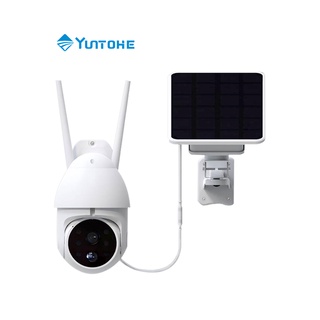 Yuntonghe กล้องวงจรปิดโซล่าเซลล์ WIFI 360°  CCTV กันน้ำ กลางแจ้ง พลังงานแสงอาทิตย์ กล้อง PTZ ip solar camera