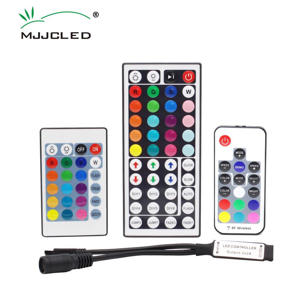 Mjjc ไฟ Led 5-24 V Dc Mini Rgb 12 V Ir 24 Ir 44 คีย์ Rf 17 คีย์